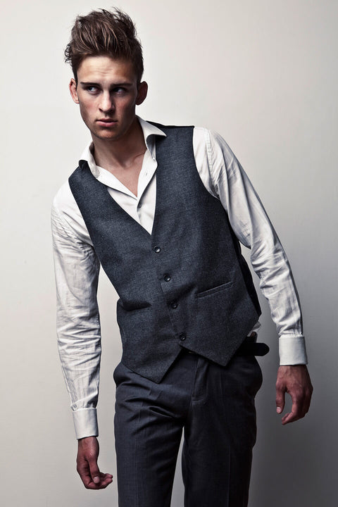 Grey Suit Waistcoat